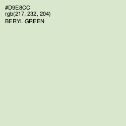 #D9E8CC - Beryl Green Color Image